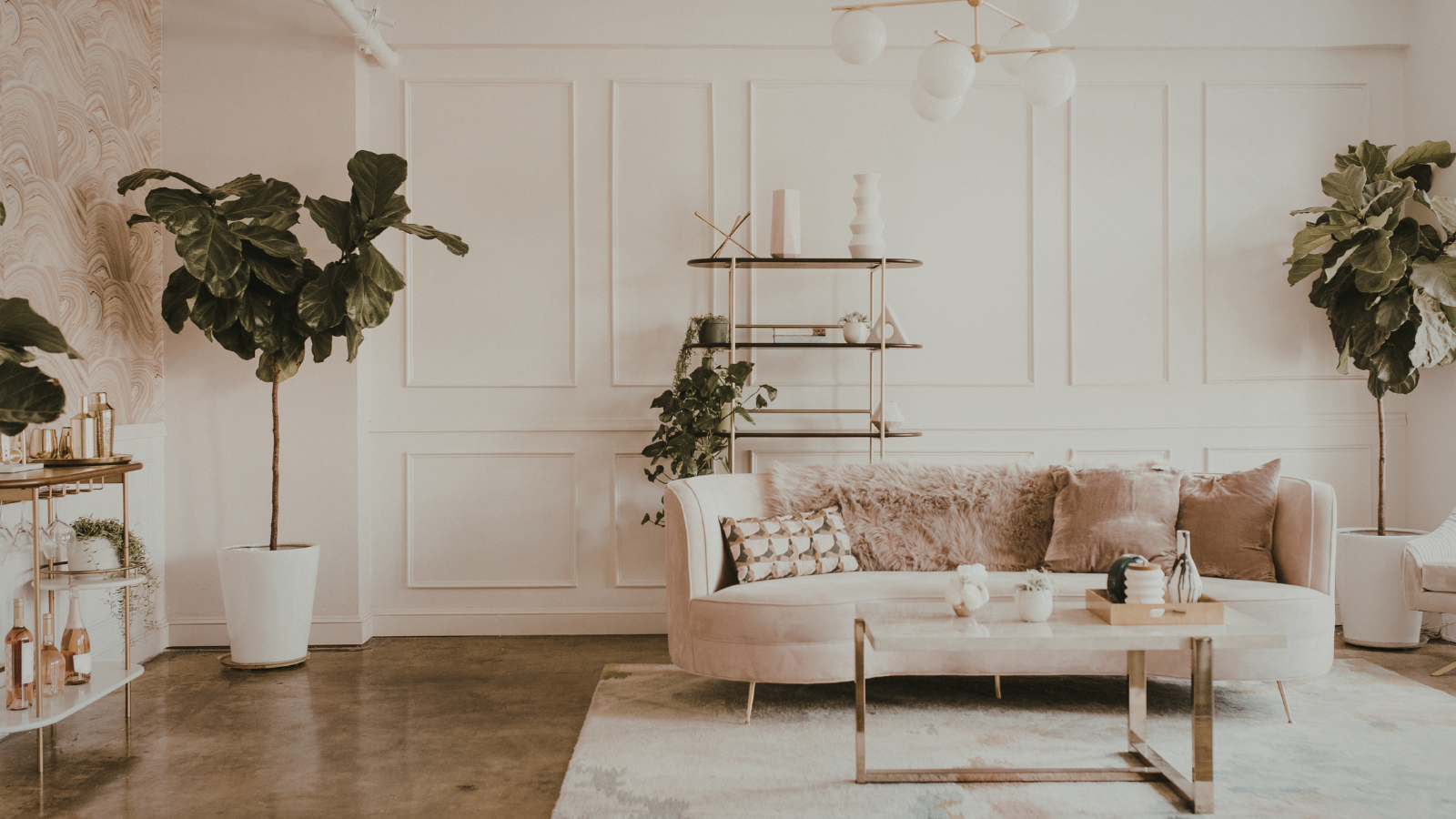 סלון כפרי רומנטי